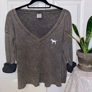 VS PINK waffle knit crop sweater